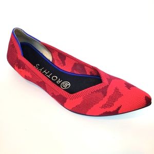 ROTHY'S The Point Red Camo Flats
